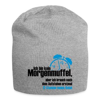 no tomorrow muffle - Jersey Beanie - heather grey - Front