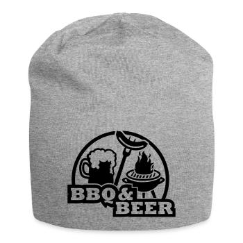 BBQ Beer - Jersey-Beanie - Grau meliert - Vorne