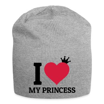 I love my Princess - Jersey-Beanie - Grau meliert - Vorne