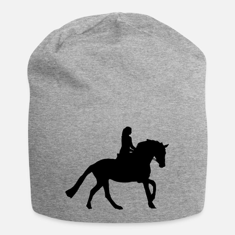 équitation - Bonnet en jersey - gris chiné