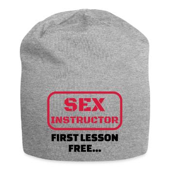 sexe / drague / seduction / fête / sexy / sex - Bonnet en jersey - gris chiné - Devant
