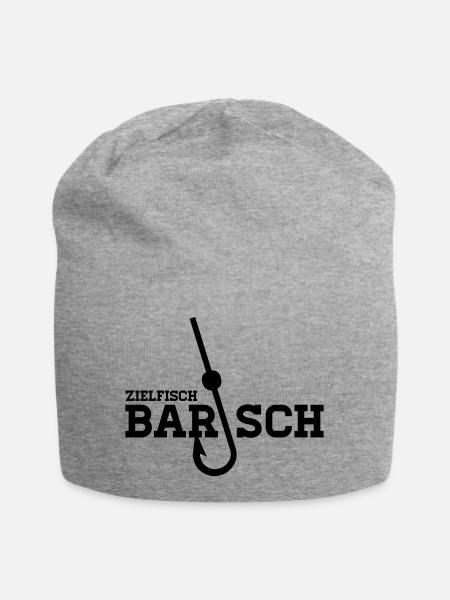 Zielfisch Barsch - Anglershirt - Jersey-Beanie - Grau meliert