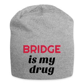 bridge / bridgeur / bridgeuse / cartes - Bonnet en jersey - gris chiné - Devant