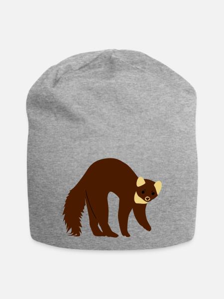 marder - Jersey-Beanie - Grau meliert