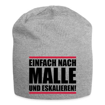 malle einfach eskalieren - Jersey-Beanie - Grau meliert - Vorne