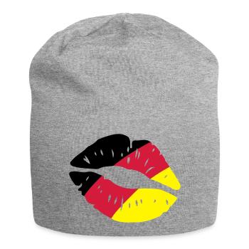 germany kiss lips - Jersey-Beanie - Grau meliert - Vorne
