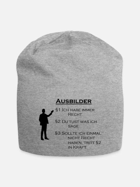 Ausbilder Geschenk - Jersey-Beanie - Grau meliert
