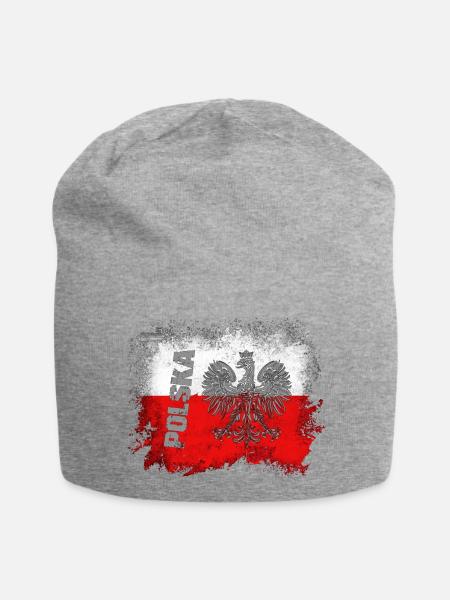 Polska - Jersey-Beanie - Grau meliert