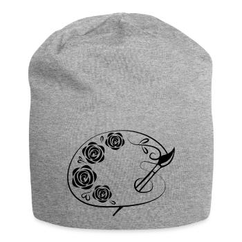 Farbpalette Malerei Vintage - Jersey-Beanie - Grau meliert - Vorne