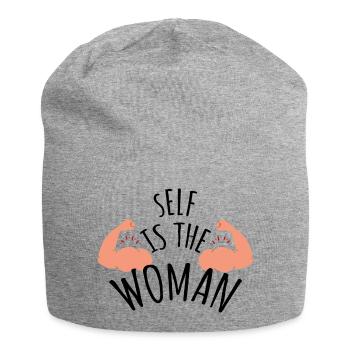 SELF IS THE WOMAN - Jersey-Beanie - Grau meliert - Vorne
