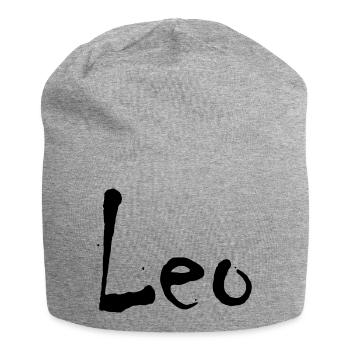 Leo - Jersey-Beanie - Grau meliert - Vorne