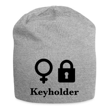 Keyholder - Jersey-Beanie - Grau meliert - Vorne