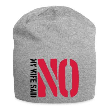 Wife Said No - Jersey-Beanie - Grau meliert - Vorne