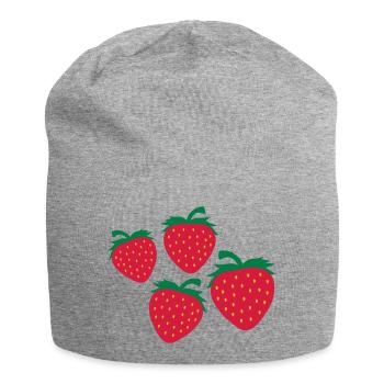 4 Delicious strawberry - Jersey Beanie - heather grey - Front