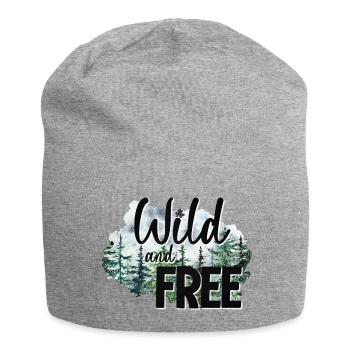 Wild und frei - Jersey-Beanie - Grau meliert - Vorne