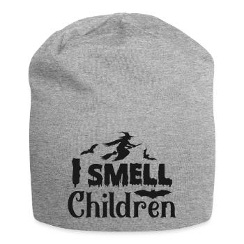 Je sens l’odeur des enfants Halloween - Bonnet en jersey - gris chiné - Devant