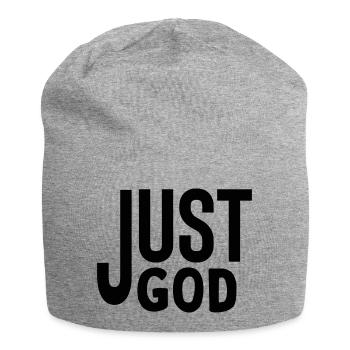 Just God - Jersey Beanie - heather grey - Front