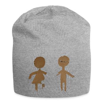 Himpelchen et Pimpelchen - Bonnet en jersey - gris chiné - Devant