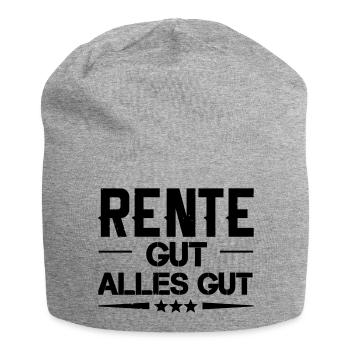 rente gut alles gut - Jersey-Beanie - Grau meliert - Vorne