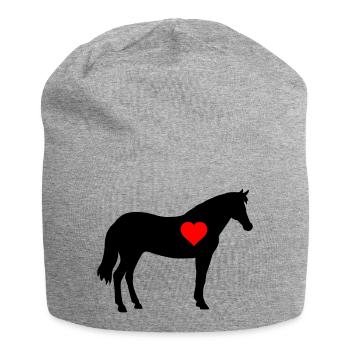 Horse - Jersey Beanie - heather grey - Front
