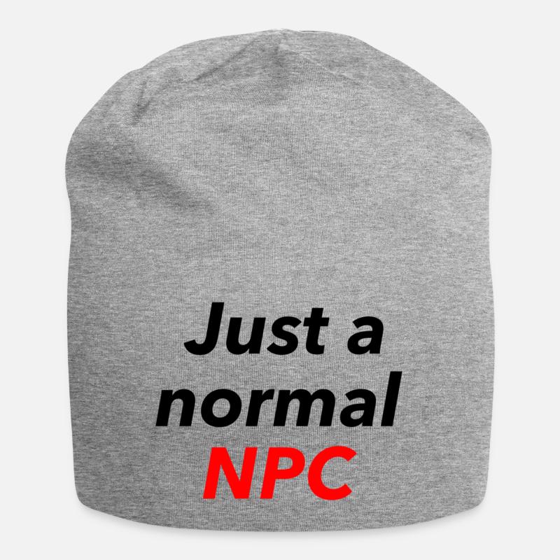 Just a normal NPC - Jersey-Beanie - Grau meliert