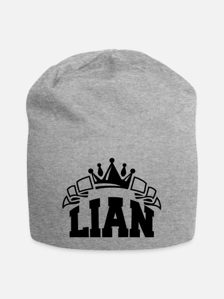 lian - Jersey-Beanie - Grau meliert