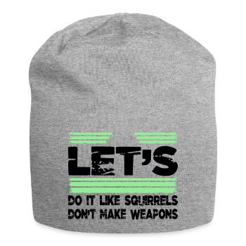Present Idea Quote Hippie Festival - Jersey Beanie - heather grey - Front