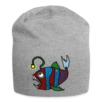 Anglerfisch - Jersey-Beanie - Grau meliert - Vorne