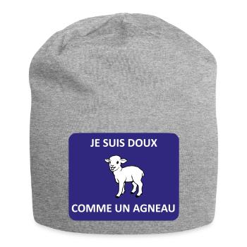 Gentle as a lamb - Jersey Beanie - heather grey - Front