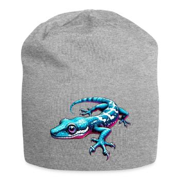 Gecko - Jersey-Beanie - Grau meliert - Vorne