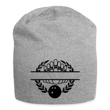 Bowling Lorbeer Kranz Banner - Jersey-Beanie - Grau meliert - Vorne