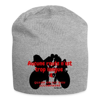 FR49-Aucune route n’est trop longue version Red - Bonnet en jersey - gris chiné - Devant