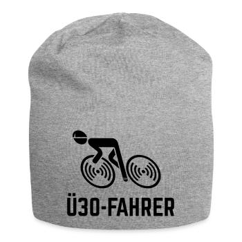 Ü30-Fahrer (Rennradfahrer / Rennrad / Fahrrad / B) - Jersey-Beanie - Grau meliert - Vorne