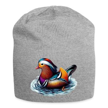 Canard mandarin - Bonnet en jersey - gris chiné - Devant