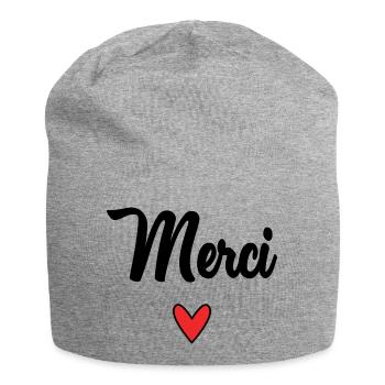 THANK YOU. THANKS. THANK YOU. ANNIVERSARY. BIRTH. - Jersey Beanie - heather grey - Front
