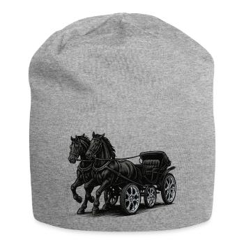 Kutsche mit modernen Chromfelgen - Jersey-Beanie - Grau meliert - Vorne