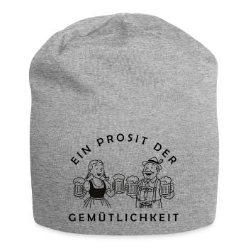 Herr Bier und Frau Bier - Prosit Der Gemütlichkeit - Jersey Beanie - heather grey - Front
