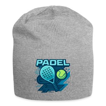 Padel Logo Schläger Ball Dynamik - Jersey-Beanie - Grau meliert - Vorne