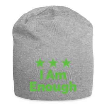 Je suis assez, je suis assez affirmation - Bonnet en jersey - gris chiné - Devant
