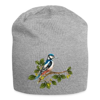 Bunter Vogel - Jersey-Beanie - Grau meliert - Vorne