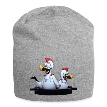 Duo de mouettes sur la jetée - Bonnet en jersey - gris chiné - Devant
