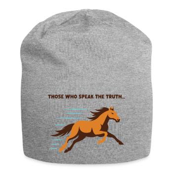 Galop de vérité - Bonnet en jersey - gris chiné - Devant