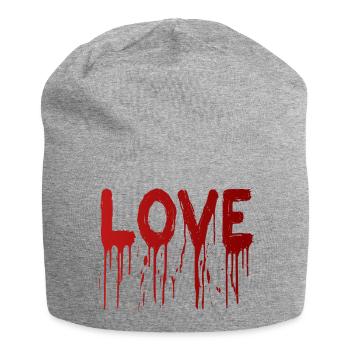 L’amour avec les gouttes d’encre - Bonnet en jersey - gris chiné - Devant