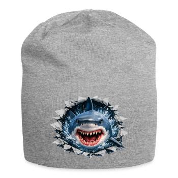 Breaking Shark Outbreak Design - Jersey-Beanie - Grau meliert - Vorne