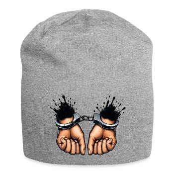 Bound Hands Rebellion Design - Jersey Beanie - heather grey - Front