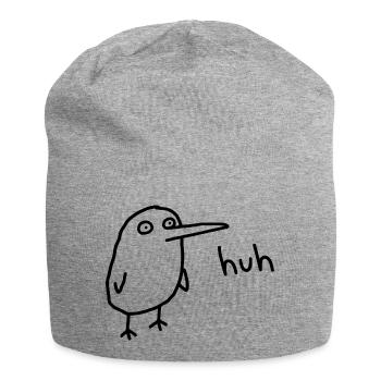 Hein drôle d’oiseau confus et un peu débile - Bonnet en jersey - gris chiné - Devant