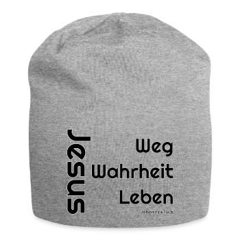Weg der Wahrheit Leben - Jersey-Beanie - Grau meliert - Vorne