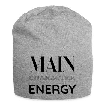 Idée de cadeau énergétique pour personnage principal - Bonnet en jersey - gris chiné - Devant