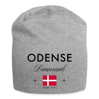 Odense Denmark Coordinates Travel Souvenir - Jersey Beanie - heather grey - Front