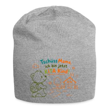 KitaKind Abschied von Mama - Jersey-Beanie - Grau meliert - Vorne
